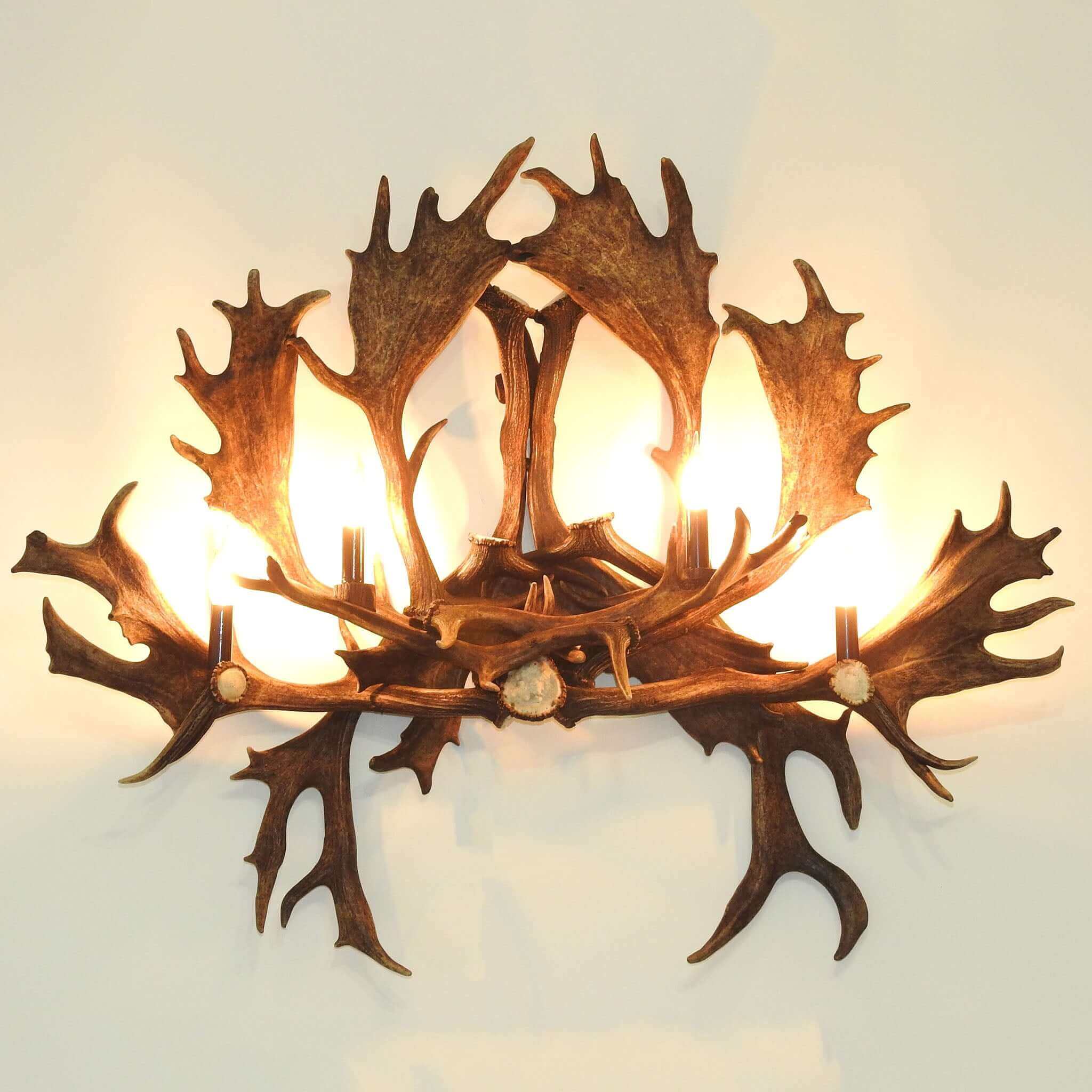 Real antler big sconce for 4 lights.