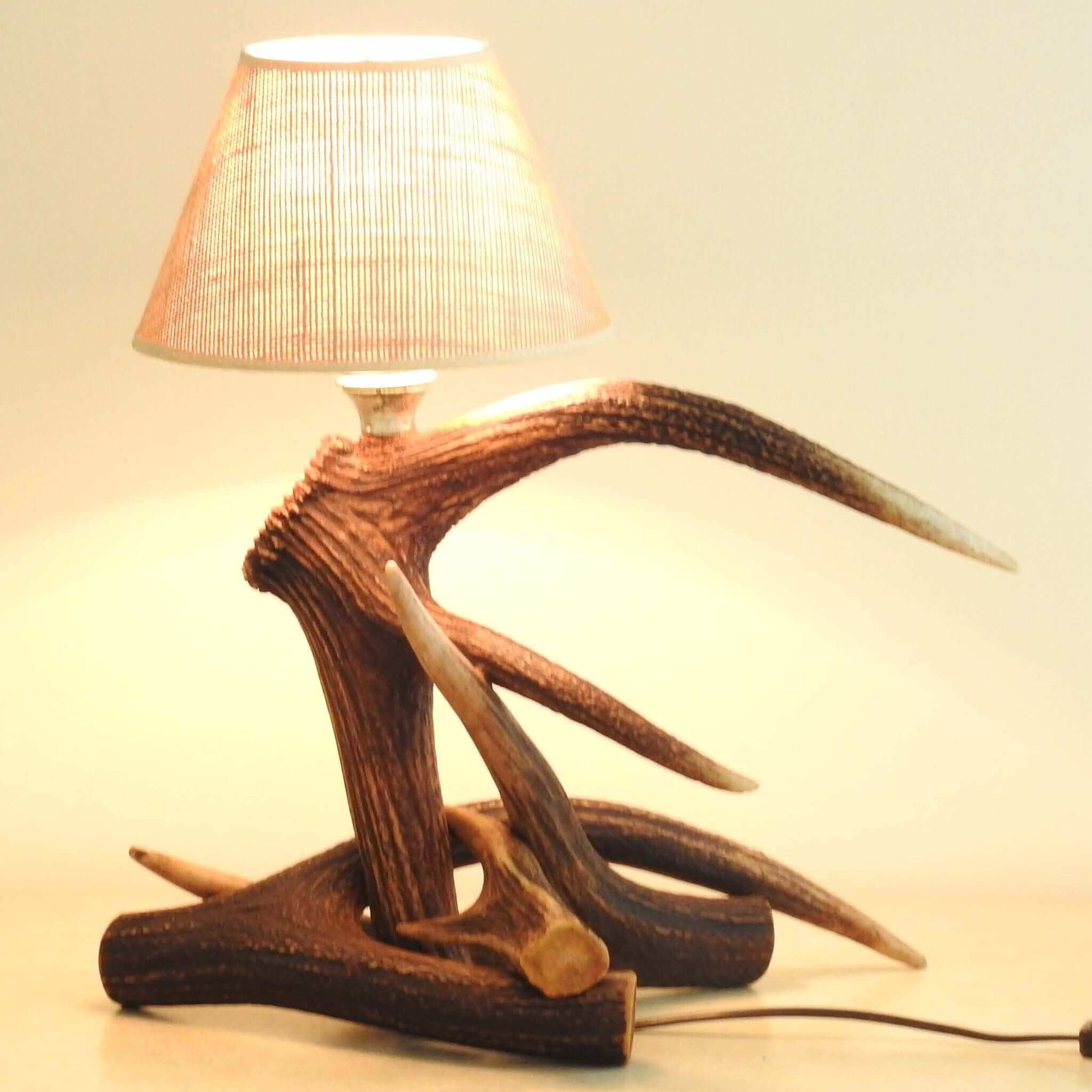 Real antler small lamp.