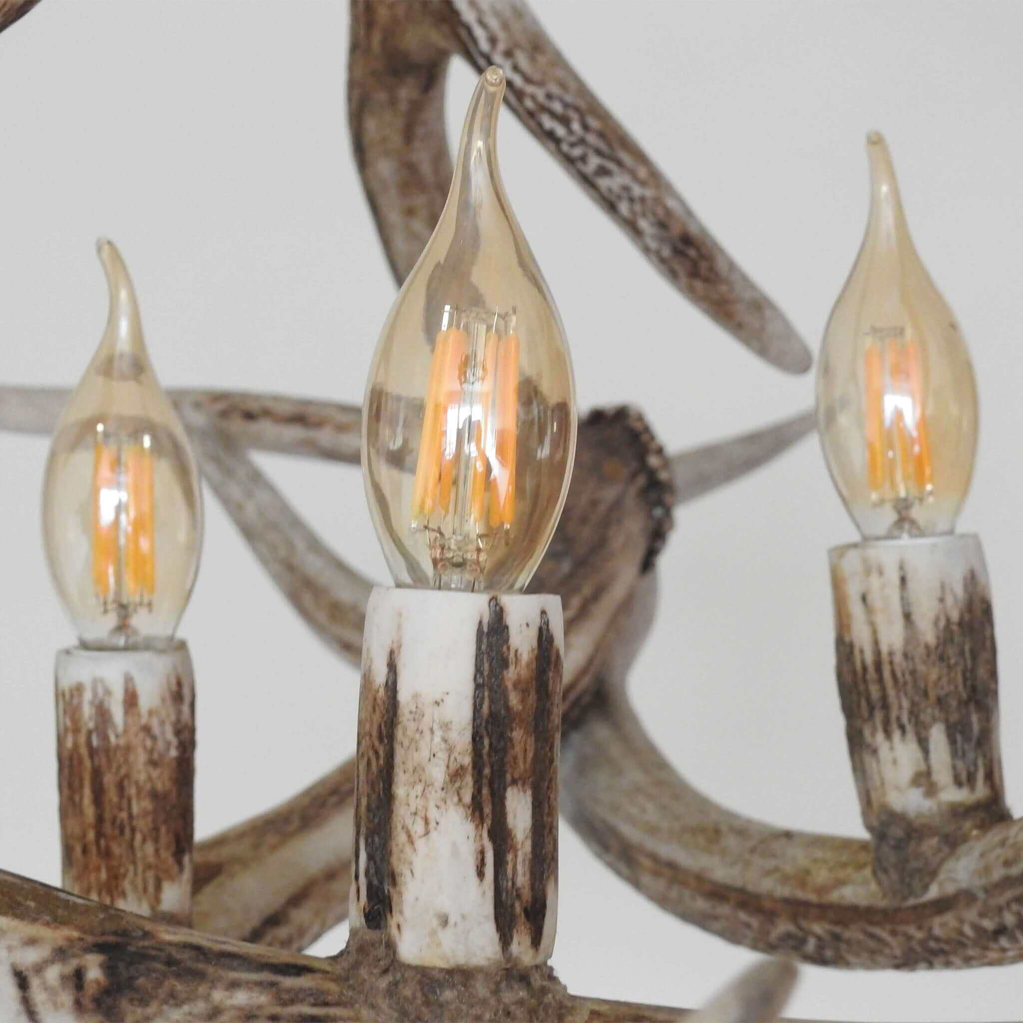 Deer antler chandelier.