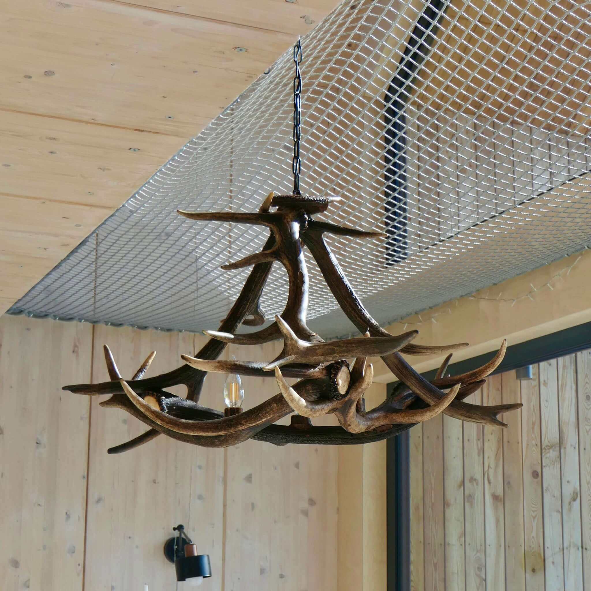 Real modern antler chandelier.