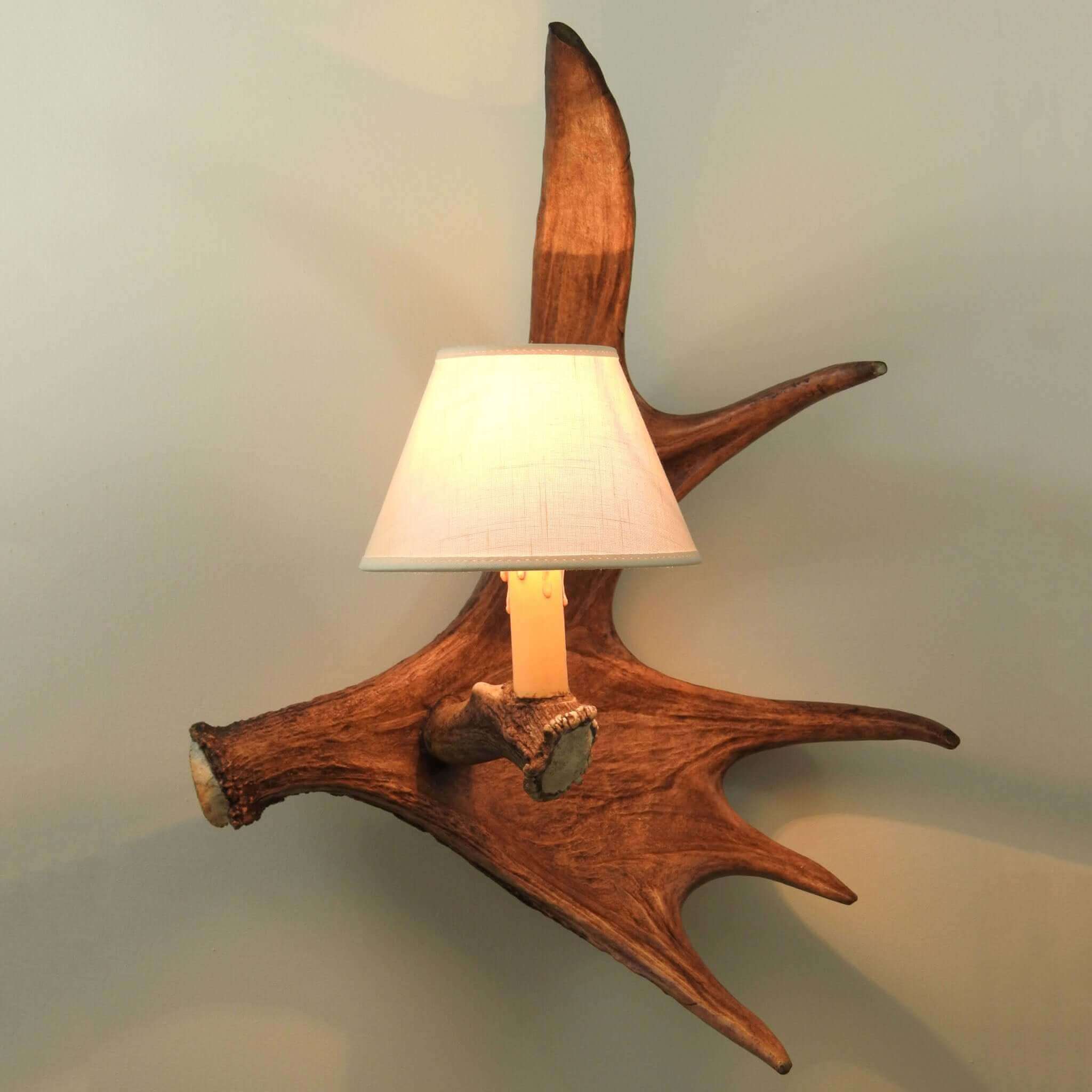 Antler wall sconce for farmhouse.
