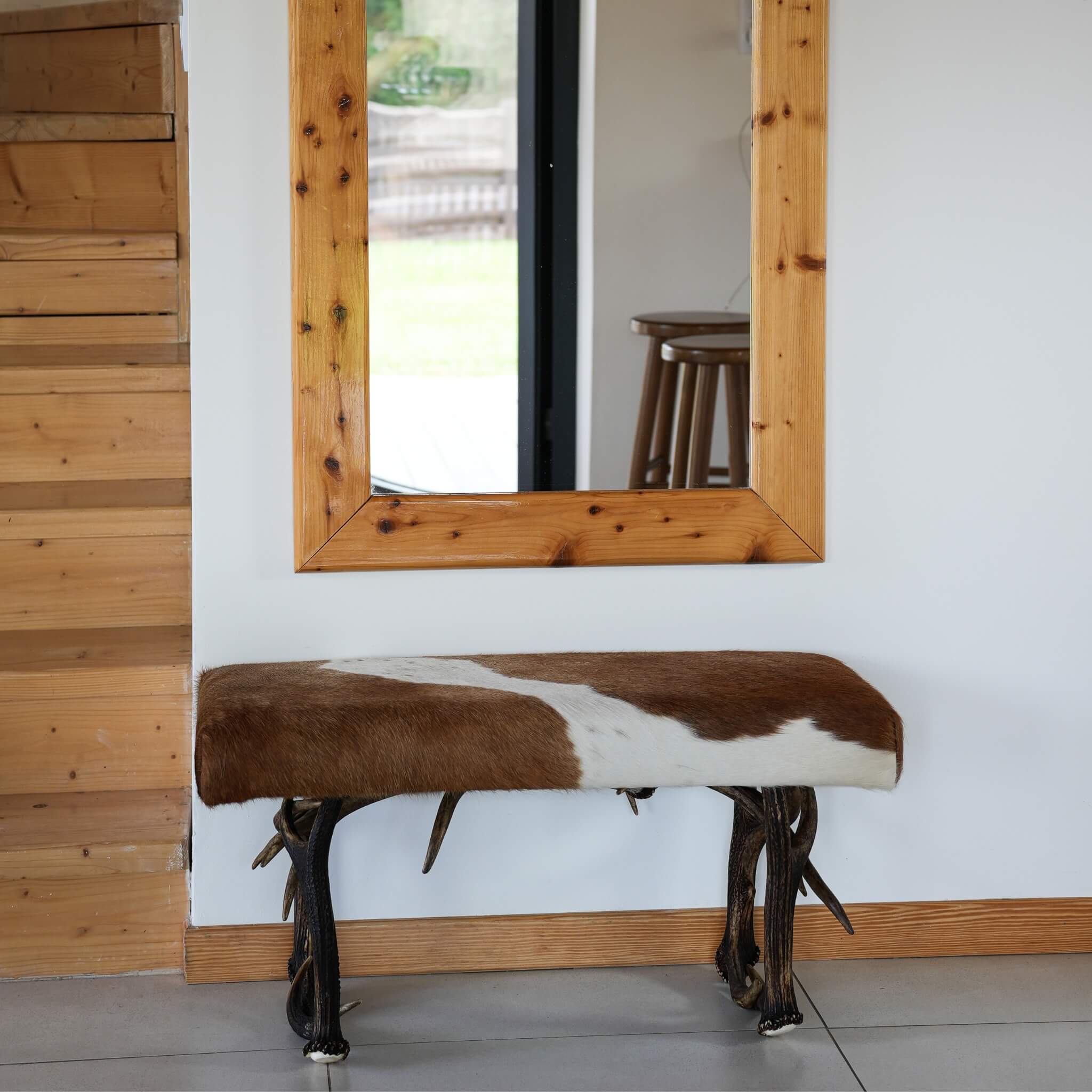 Rustic antler furniture.