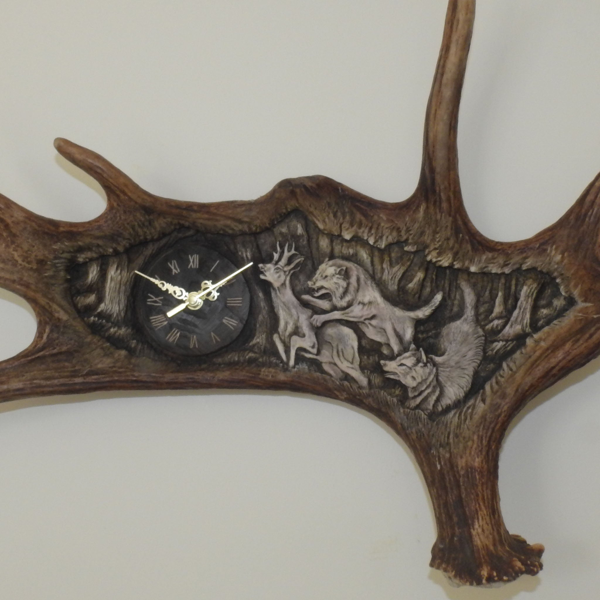 Moose antler sculpture.