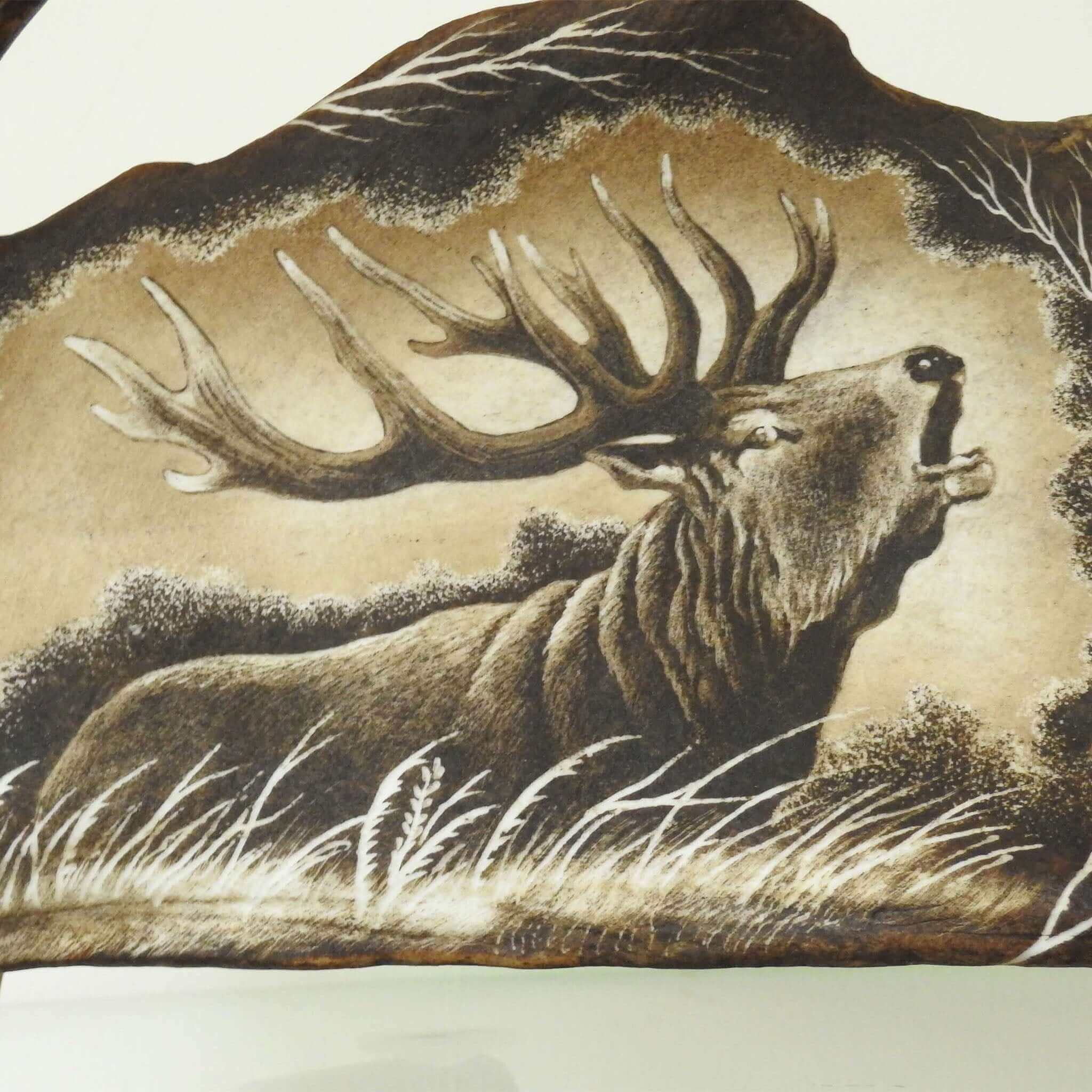 Deer antler carving.
