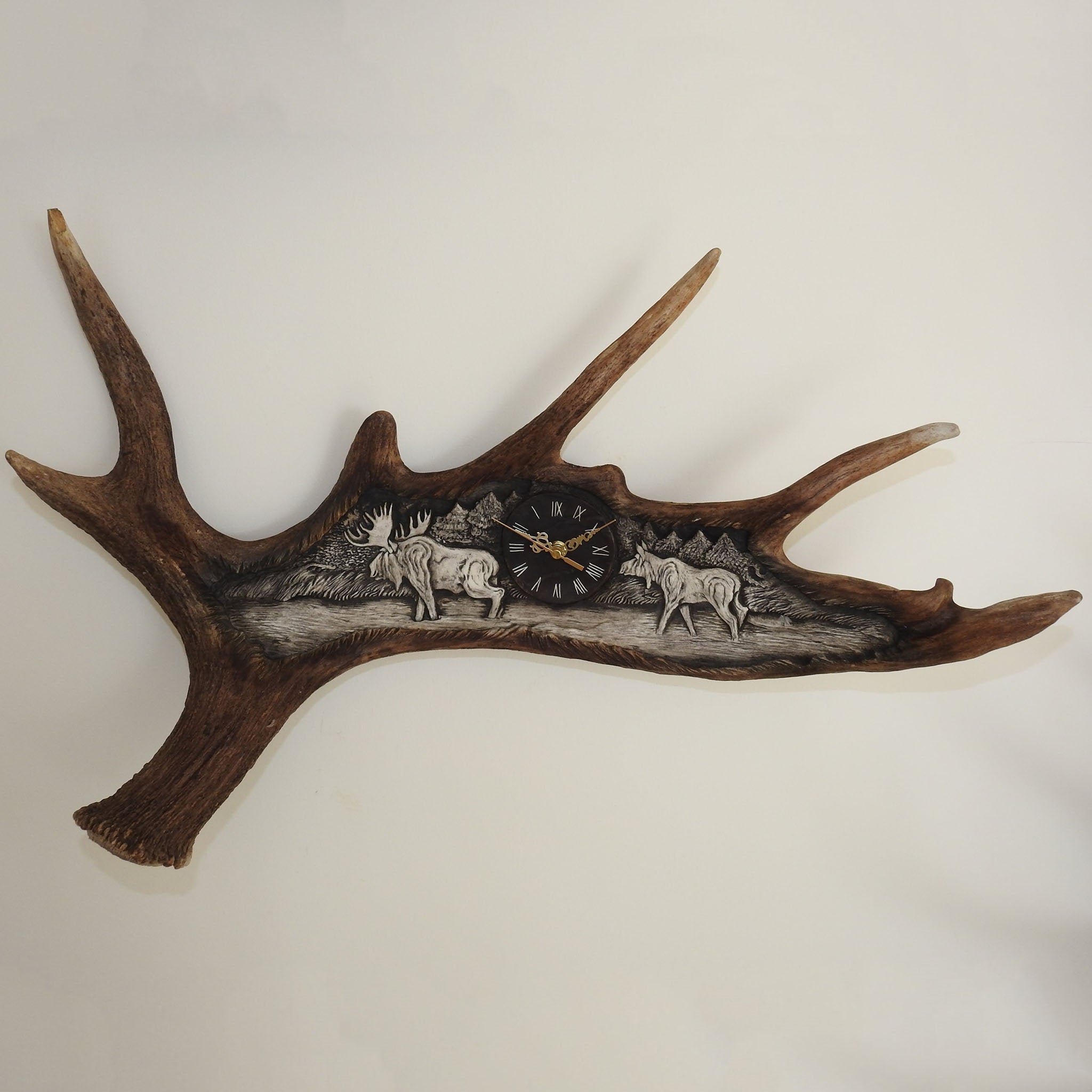 Moose antler sculpture.