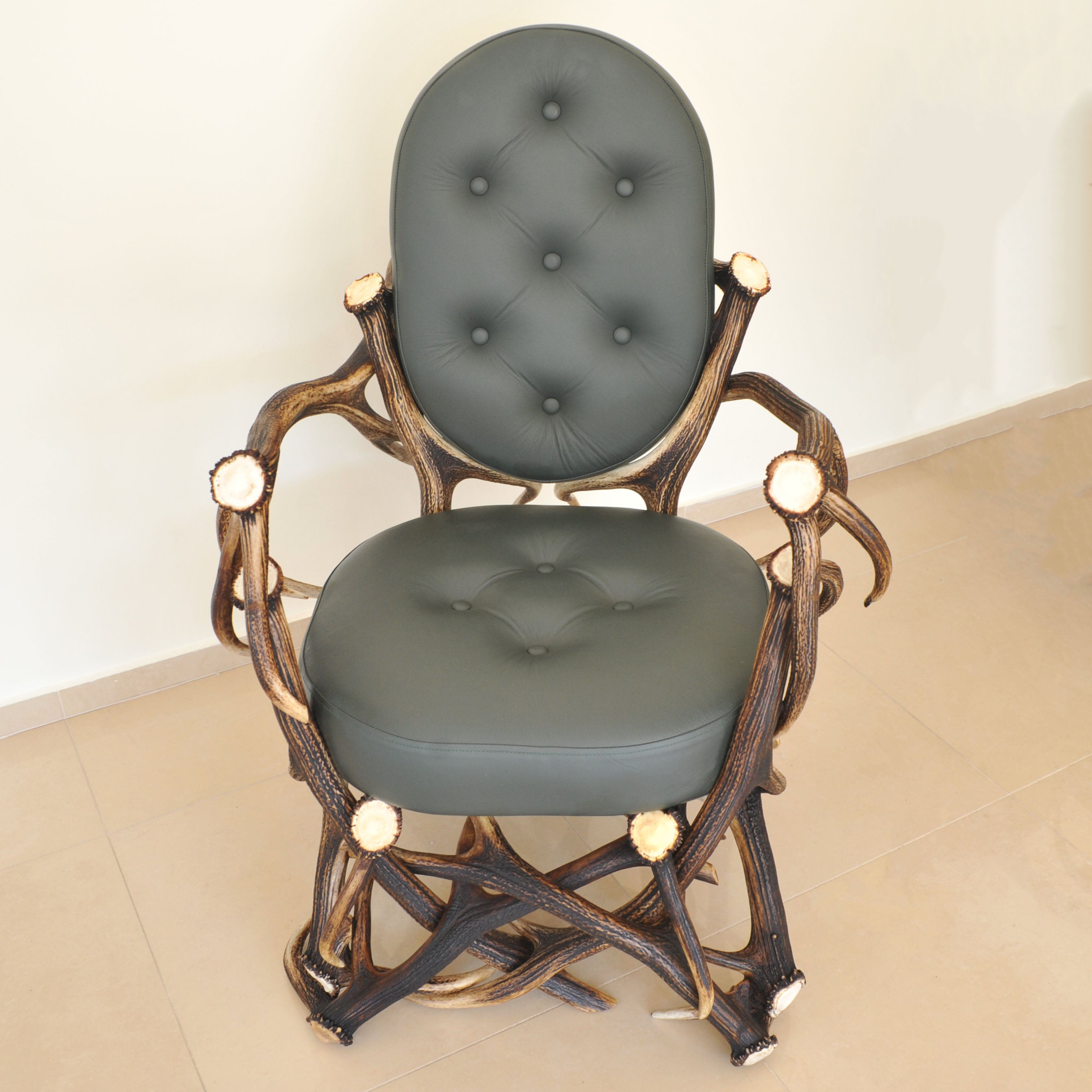 Deer antler armchair.