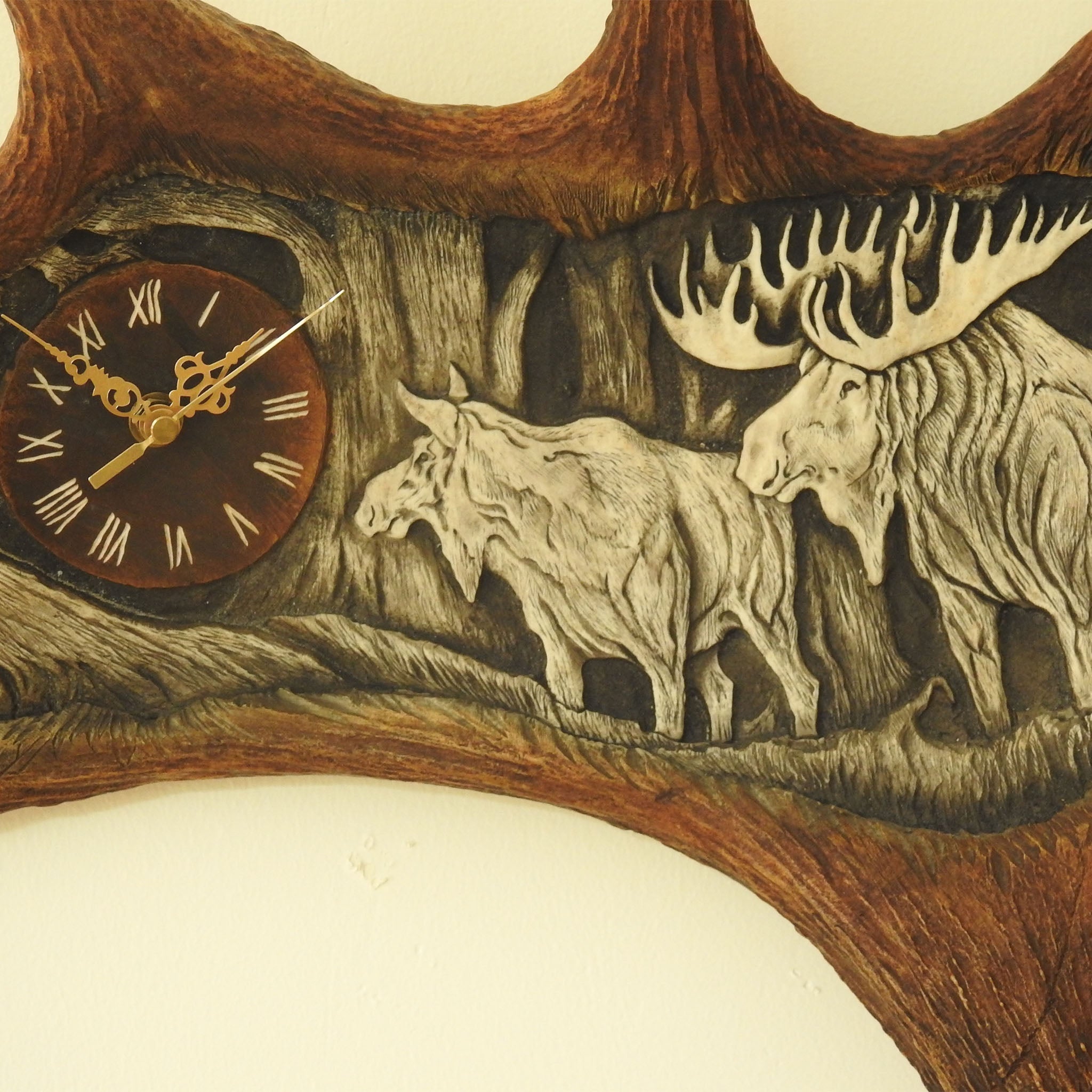 Moose antler sculpture.