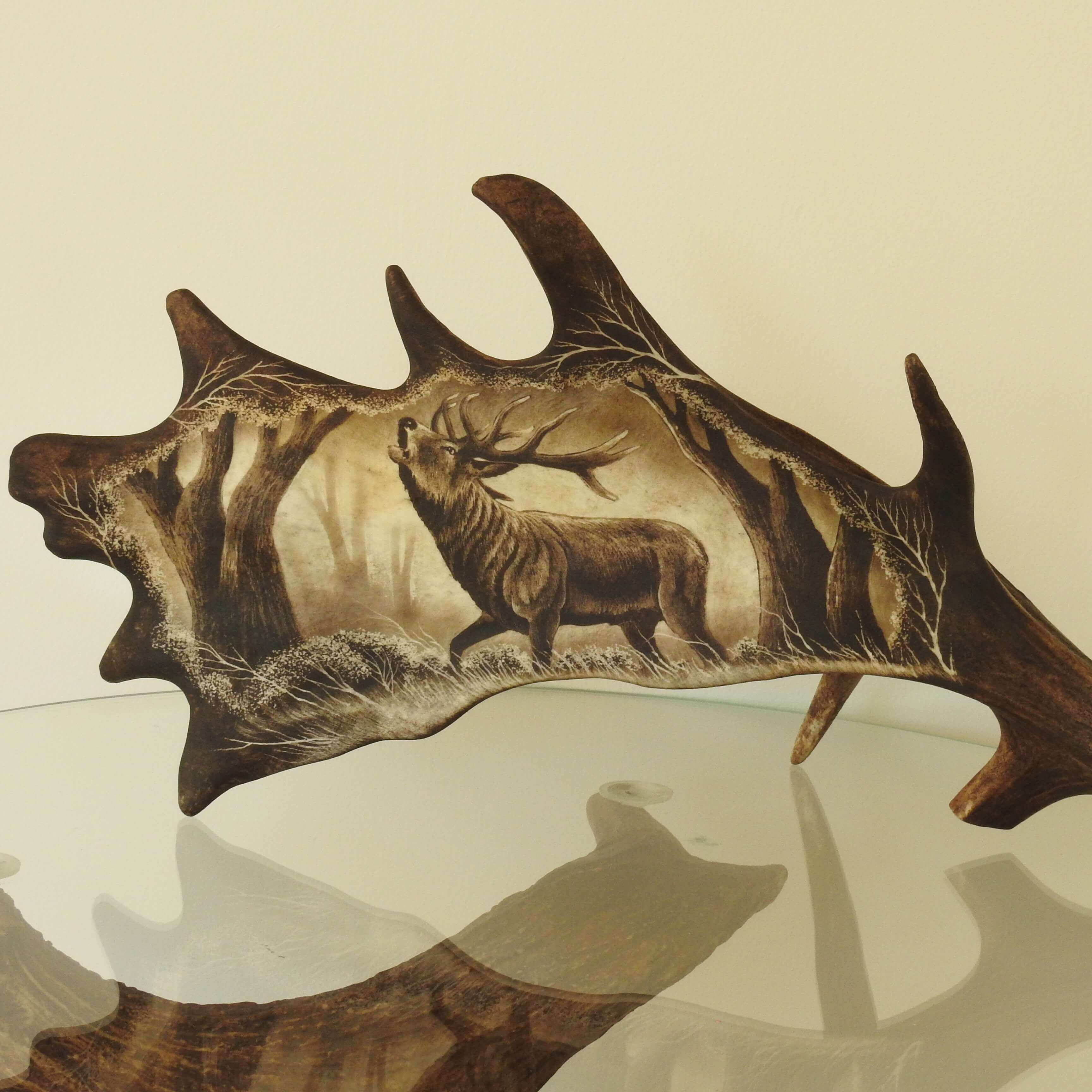 Real deer antler carving.