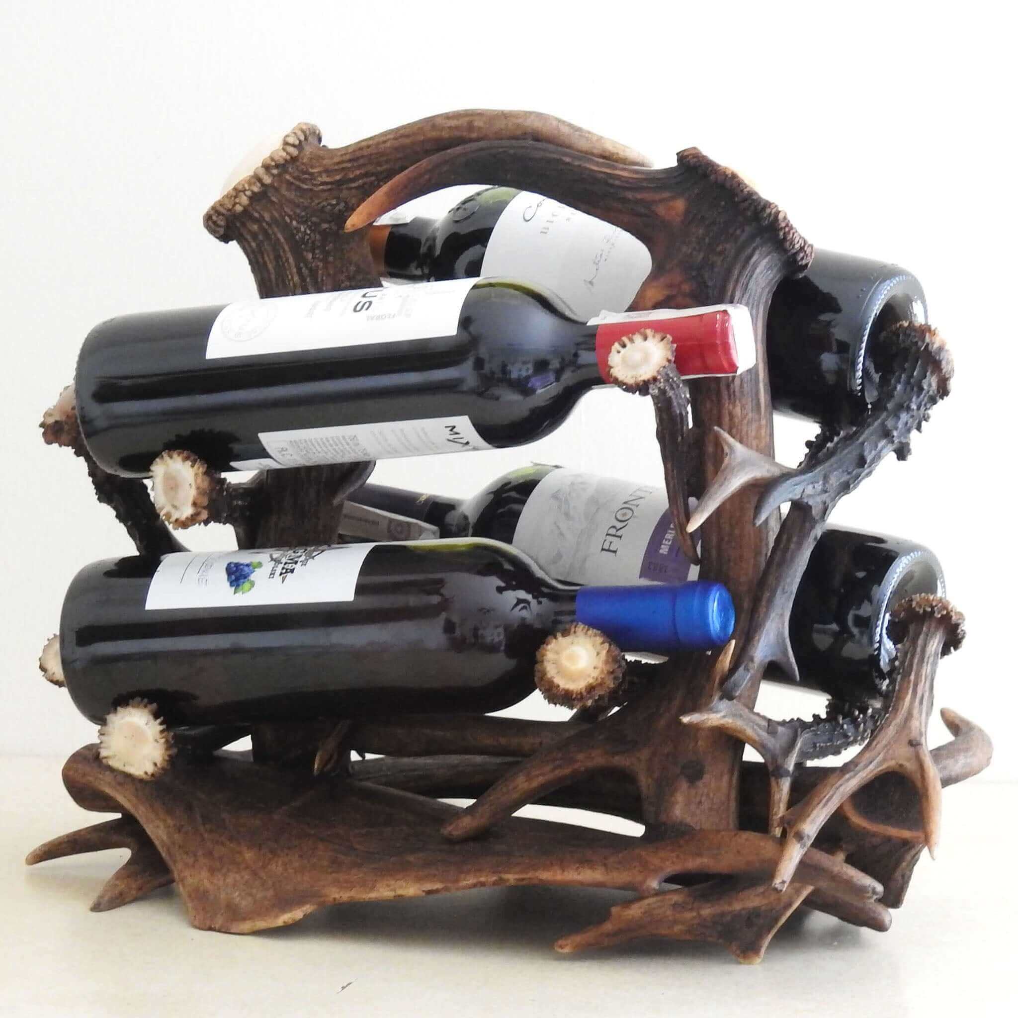 Antler rack for 4 wines.
