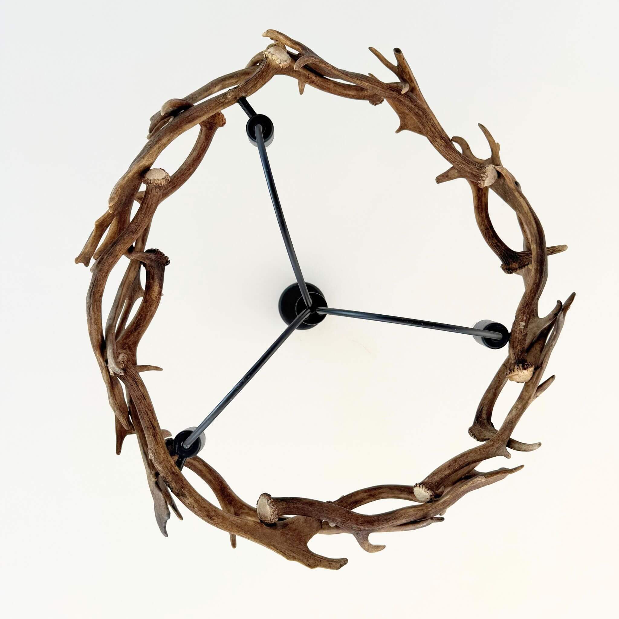 Antler ring chandelier, view from the bottom.