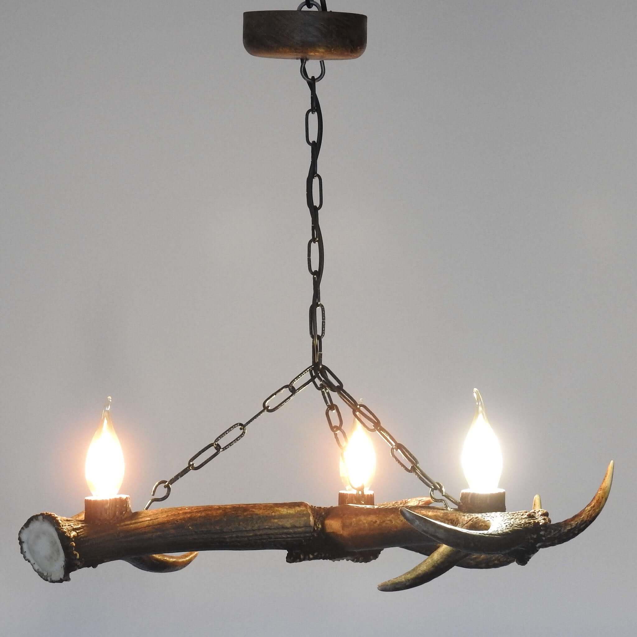 Moose antler chandelier.