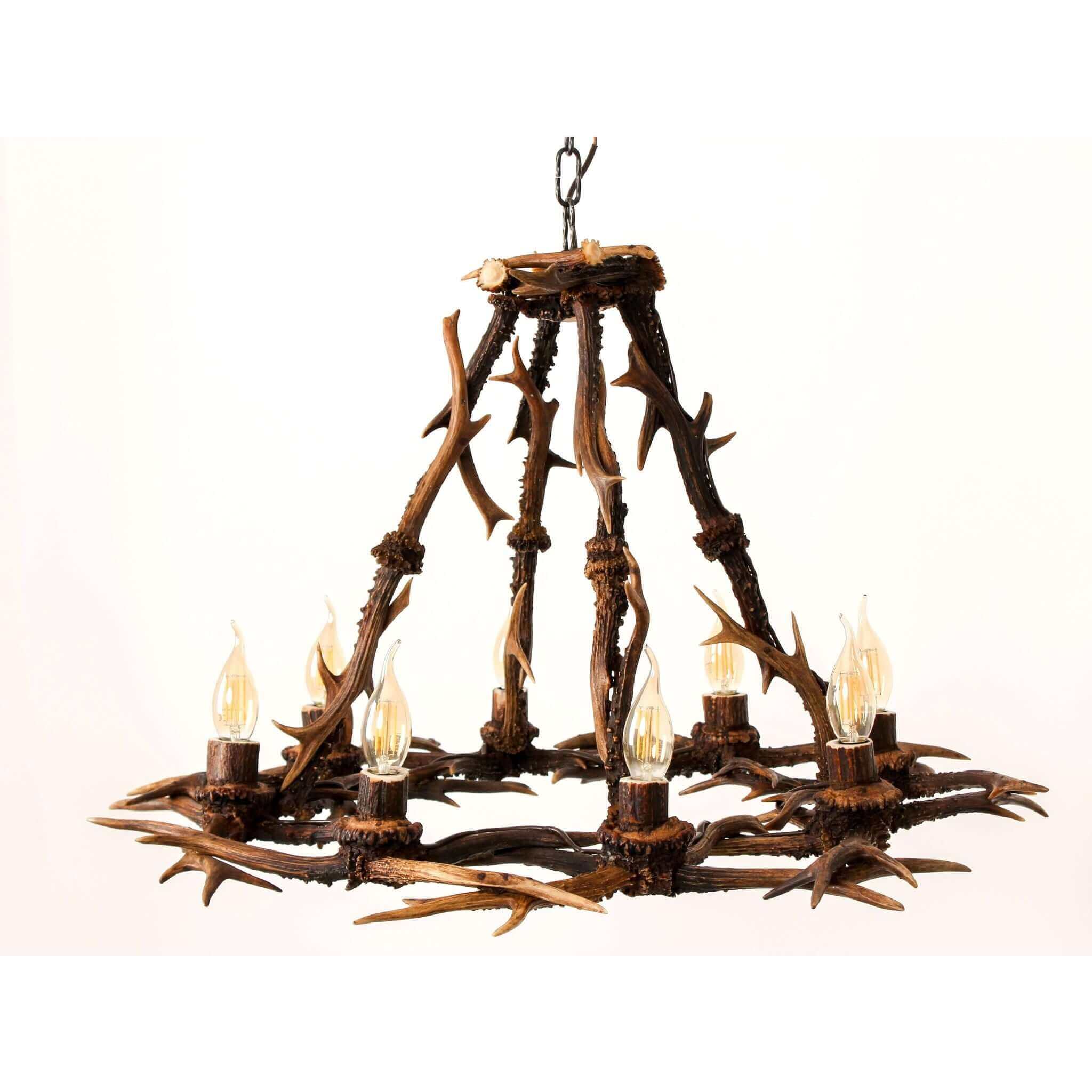 Antler chandelier for 8 bulbs