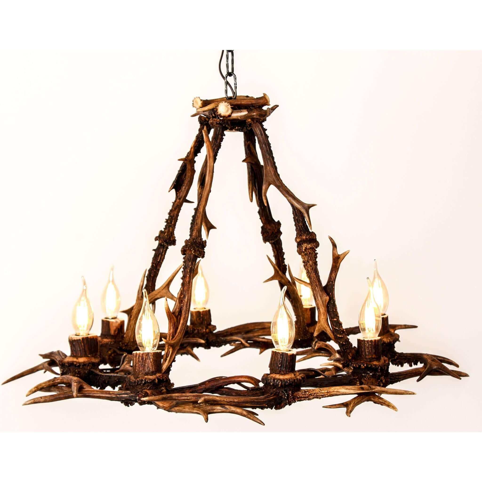 Real antler chandelier for farmhouse